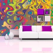 Sablio Tapeta Farebné škvrny - 125x75 cm