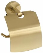 Sapho XR732GB X-Round Gold držiak toaletného papiera, s krytom, zlatá