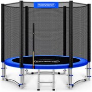 Monzana Trampolína s bezpečnostnou sieťou JUMP, Ø244cm, čierna/modrá