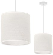 Závesné svietidlo Juta, 1x biele jutové tienidlo, (fi 15cm), w
