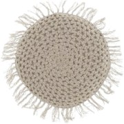 Okrúhly dekoračný vankúš TUFO 45 cm, sivý