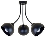 Prisadený luster QUEEN 3xE27/15W/230V čierny