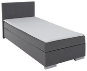 Boxspringová posteľ, jednolôžko, sivá, 90x200, univerzálna, ADARA
