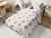 Obliečky do postieľky z Renforcé bavlny ABECEDA biele Rozmer obliečky: 45 x 65 cm | 90 x 140 cm