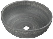 Sapho Sapho, PRIORI keramické umývadlo, priemer 41 cm, 15 cm, farba šedá so vzorom, PI024