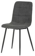 Autronic - Jedálenská stolička, poťah sivá látka, kovová štvornohá podnož, čierny mat - CT-281 GREY2