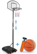 Basketbalový kôš s kolieskami, nastaviteľný 148-236 cm