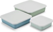Smaltované zapekacie misy s vekom, 3 ks