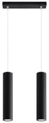 Závesné svietidlo Lagos, 2x čierne kovové tienidlo