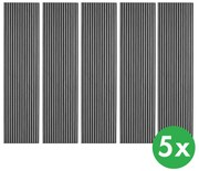 Drevený akustický panel, 2400 x 600 mm, čierny podklad, balenie 5 ks, dub grafitový