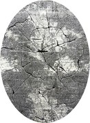 Oválny koberec Miami 129 GREY – sivý so vzorom, 140x190 / 160x220 Rozmer: 140x190 cm