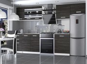 Kuchynská linka Belini 300 cm eben kráľovský s pracovnou doskou Ella  TOR ELLA/4/WT/HK/0/F