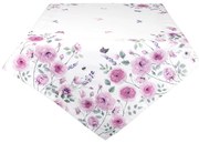 Obrus na stôl Roses and butterflies - 150*150 cm