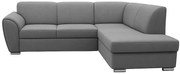 Rohová rozkladacia sedačka DORIS P - sivá