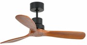 FARO 33517DC - Stropný ventilátor MINI LANTAU drevo/čierna + diaľkové ovládanie