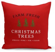 Červená vianočná dekoratívna obliečka na vankúš Kate Louise Christmas Noel, 43 x 43 cm