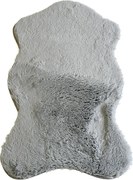 Koberec Puffy 060 sivý obdĺžnikový – Polyester Fur 1500 g/m² Rozmer: 60x100 cm
