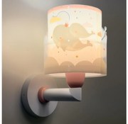 Dalber 61179S - Detské nástenné svietidlo WHALE DREAMS 1xE27/15W/230V ružová