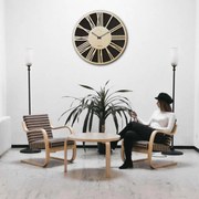 Drevené nástenné hodiny z HDF - Čierne, biele alebo javor | SENTOP HDFK029-javor