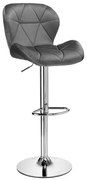 Barová stolička GORDON zamatová, strieborná / grafitová