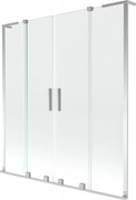 Mexen Velar L Duo, 2-krídlová posuvná vaňová zástena 150 x 150 cm, 8mm číre sklo, chrómová, 896-150-003-02-01