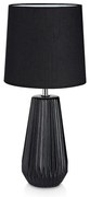 Čierna stolová lampa Markslöjd Nicci, ø 19 cm