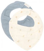 Podbradník bandana Forest Treasures & Denim Blue 2 ks
