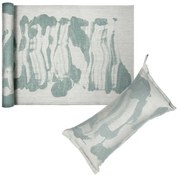 Sada do sauny na ležanie ľan-zelená