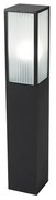 Inteligentná vonkajšia stojaca lampa čierna s rebrovaným sklom 80 cm vrátane WiFi A60 - Charlois