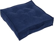 Prešívaný puf tmavo modrá 46x46x13cm