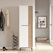 Vysoký regál na topánky Houseland Artego biely/dub Castello