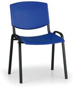 Konferenčná stolička Design - čierne nohy, modrá