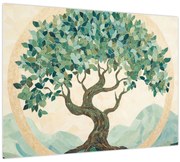 Obraz – Elegantná mozaika so stromom (70x50 cm)