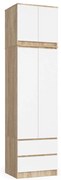 Skriňa s nadstavcom S 60 cm 2D 2SZ CLP dub sonoma / biela