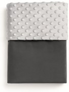 Deka Sivá/minky sivá 100x75 cm – obojstranná detská deka v neutrálnych tónoch