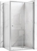Sprchovací kút REA PRIMO SLIDE 100/dvere x 90/zástena cm, chróm/transparent - bez vaničky