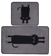 Čierno-sivé kúpeľňové predložky v súprave 2 ks 60x100 cm Comfort – Foutastic