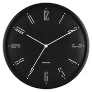 Karlsson 5988BK dizajnové nástenné hodiny čierna, pr. 30 cm