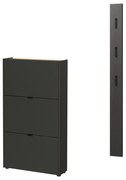 Antracitová predsieňová zostava 101x200x22 cm Ameca – Germania