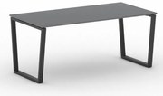 Kancelársky stôl PRIMO IMPRESS, 180x90 cm, čierna podnož, grafit