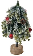 Vianočné dekorácie ihličnatý stromček so šiškami - 12*12*24 cm