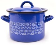 Smaltovaný hrniec s pokrievkou Čičmany 8 l / Ø 23 cm