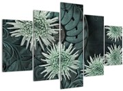 Obraz - Zelené kvety (150x105 cm)