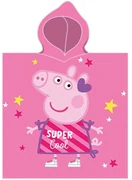 Dievčenské plážové pončo - osuška s kapucňou Prasiatko Peppa Super Cool