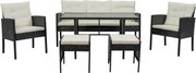 CH Súprava ratanového nábytku VADUZ - čierna