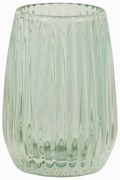 Svetlozelený sklenený svietnik Aimee green - Ø 10*14 cm