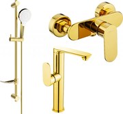 Mexen Milo DF05 sprchová súprava, zlatá - 713154DF05-50