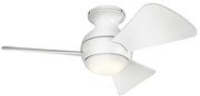 Kichler KLF-SOLA-34-WHT-LED Stmievateľný stropný ventilátor SOLA 10W/230V IP23+DO
