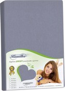 Bellatex Jersey prestieradlo Kamilka modrosivá, 100 x 200 cm