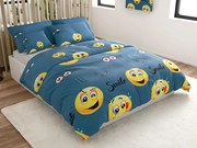 Obliečky z mikrovlákna MLSNÝ SMAJLÍK sivé Rozmer obliečky: 70 x 90 cm | 140 x 200 cm